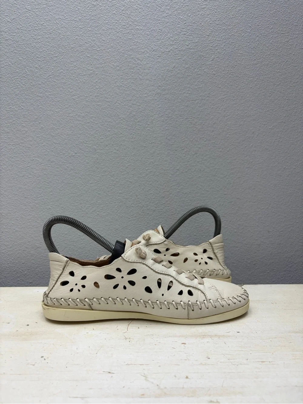 Pikolinos White Leather Soller W8B-6550 Shoes Size 36